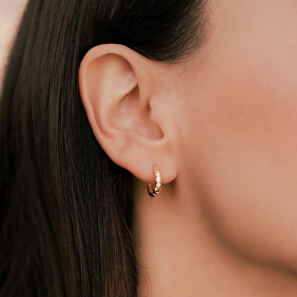 Falling Stars Huggie Hoop Earrings