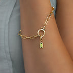 Dainty Baguette Birthstone Charm