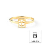 Monogram Name Ring