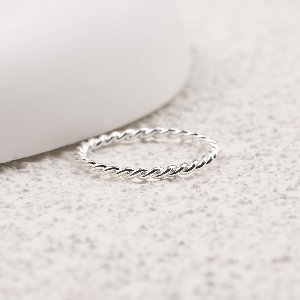 Dainty Braided Stacking Ring