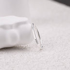 Sterling Silver Flat Top Super Tiny Stackable Name Ring