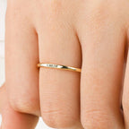 Sterling Silver Flat Top Super Tiny Stackable Name Ring