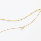 Classic Bezel Necklace and Petal Chain Set