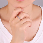 Adjustable Double Birthstone Ring