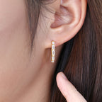 Baguette Diamond Hoop Earrings