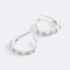 Baguette Diamond Hoop Earrings