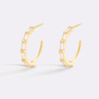 Baguette Diamond Hoop Earrings