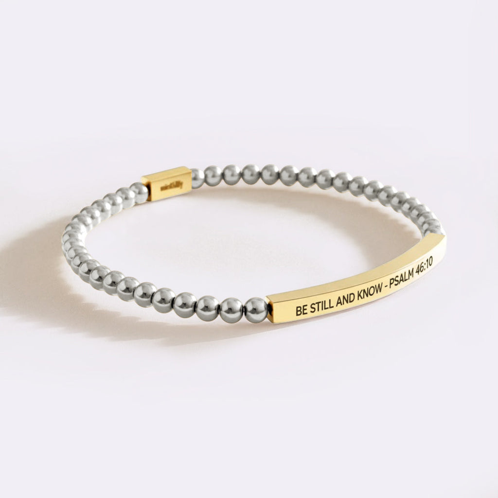 Be Still and Know - Psalm 46:10 Beaded Inspire Bracelet