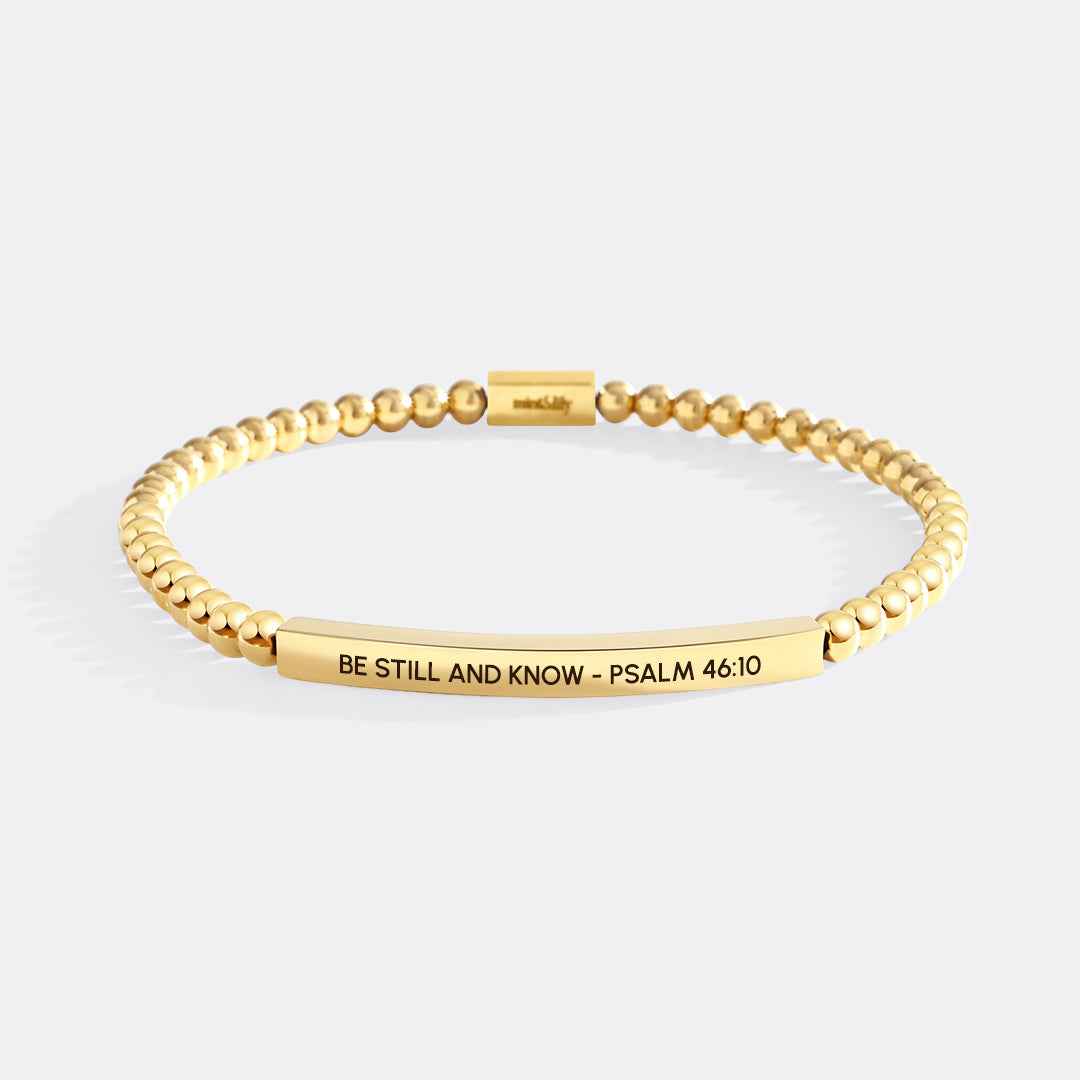 Be Still and Know - Psalm 46:10 Beaded Inspire Bracelet