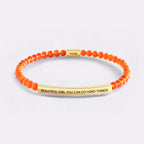 Beautiful Girl You Can Do Hard Things Beaded Inspire Bracelet