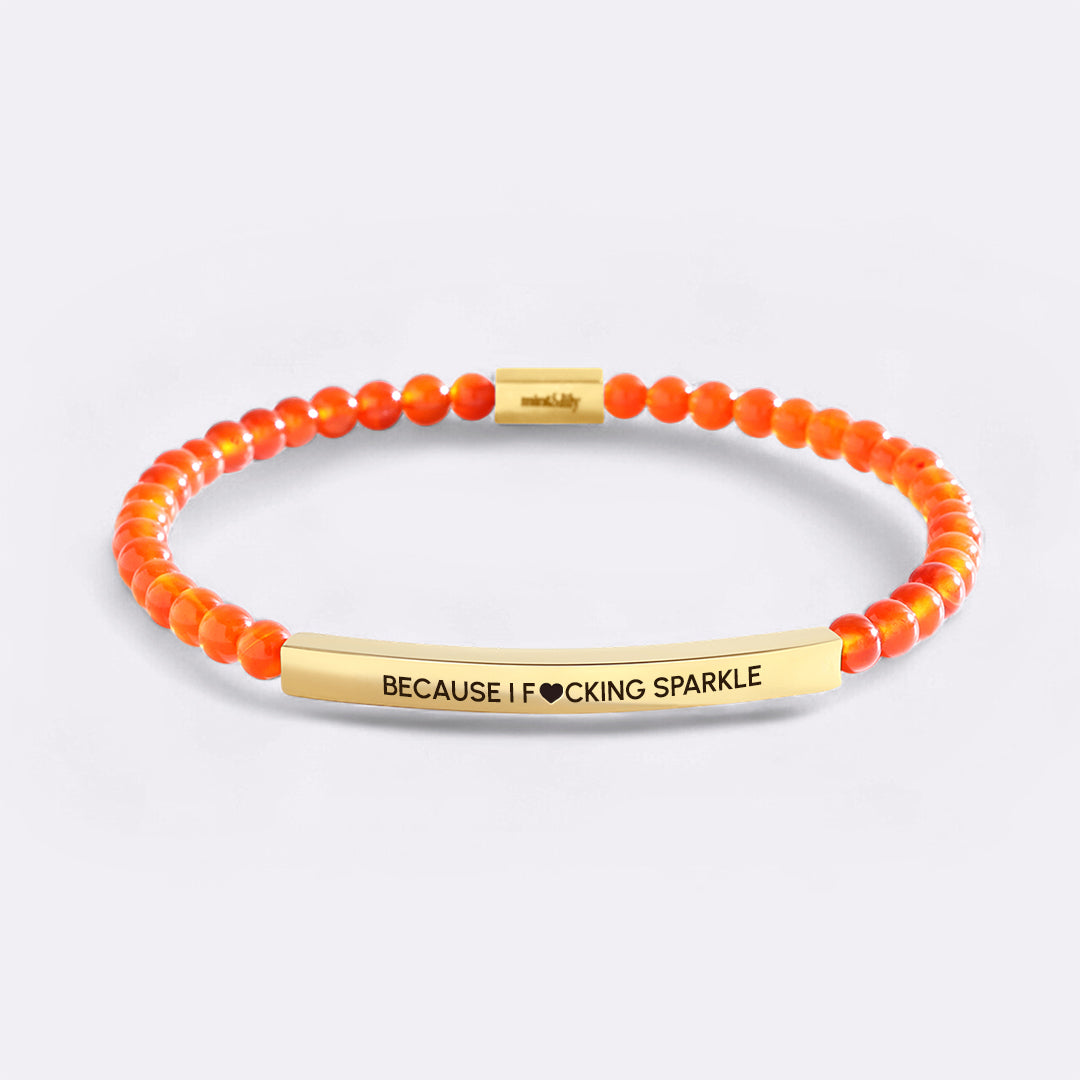 Because I F♥cking Sparkle Beaded Inspire Bracelet