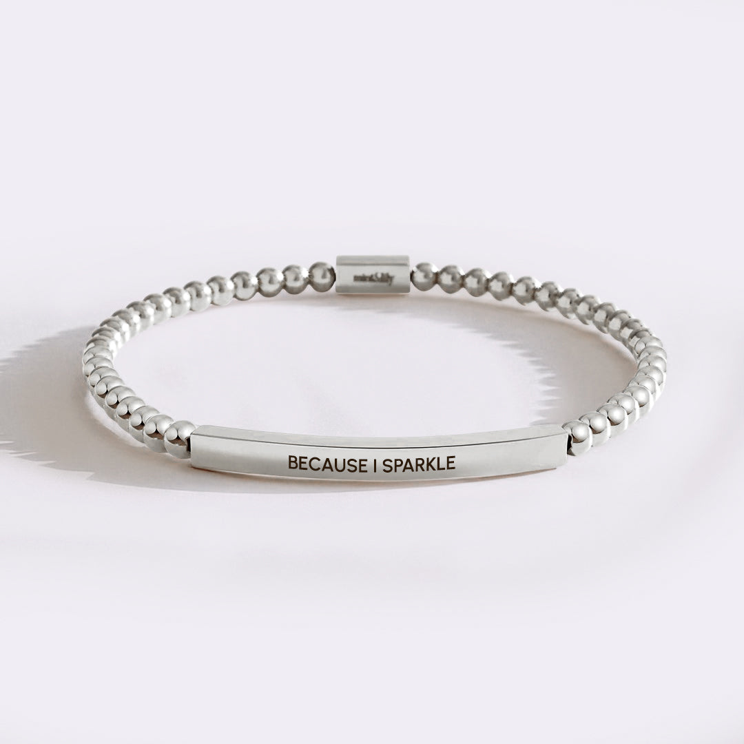 Because I Sparkle Beaded Inspire Bracelet