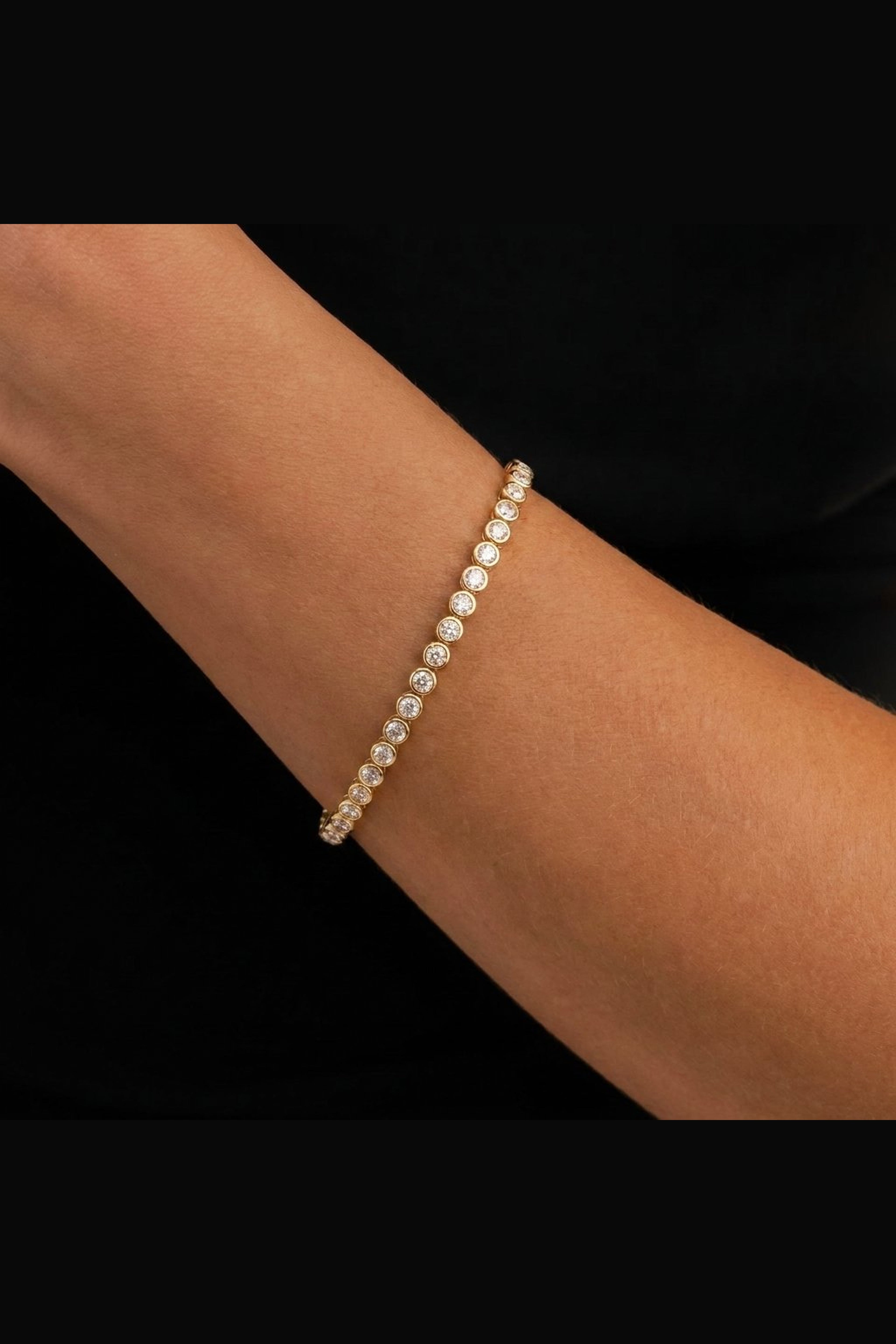 Bezel Tennis Bracelet
