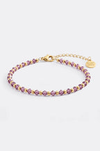 Birthstone and Gold Bead Bracelet