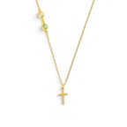 Birthstone Cross Necklace