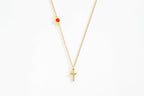 Birthstone Cross Necklace