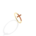 Birthstone Cross Ring