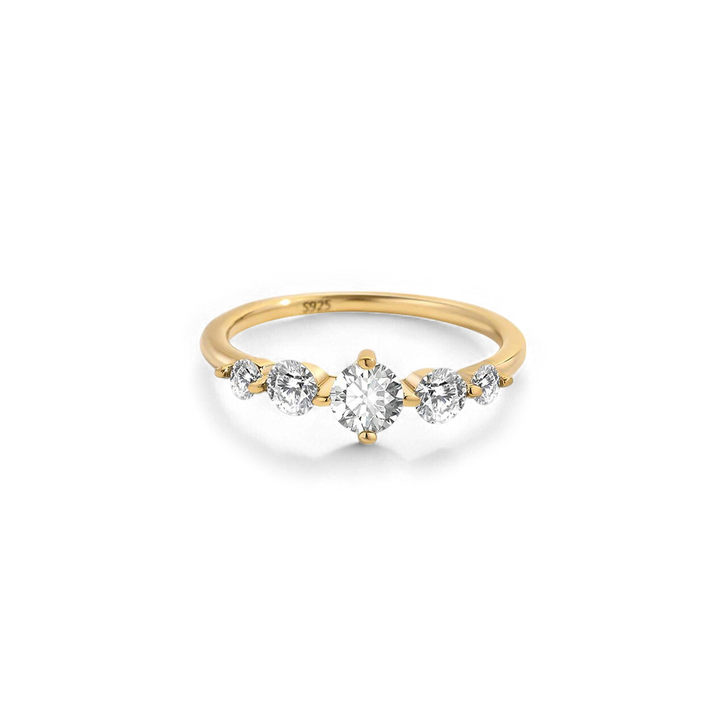 Five Stone Statement Birthstone Ring
