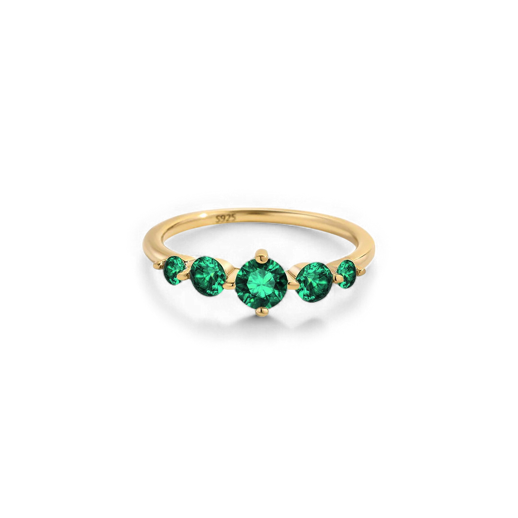 Five Stone Statement Birthstone Ring