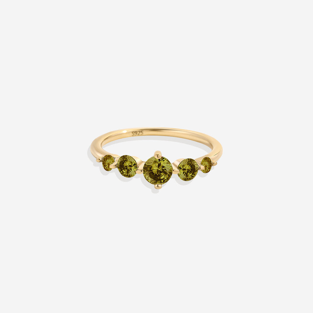 Five Stone Statement Birthstone Ring