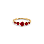 Five Stone Statement Birthstone Ring