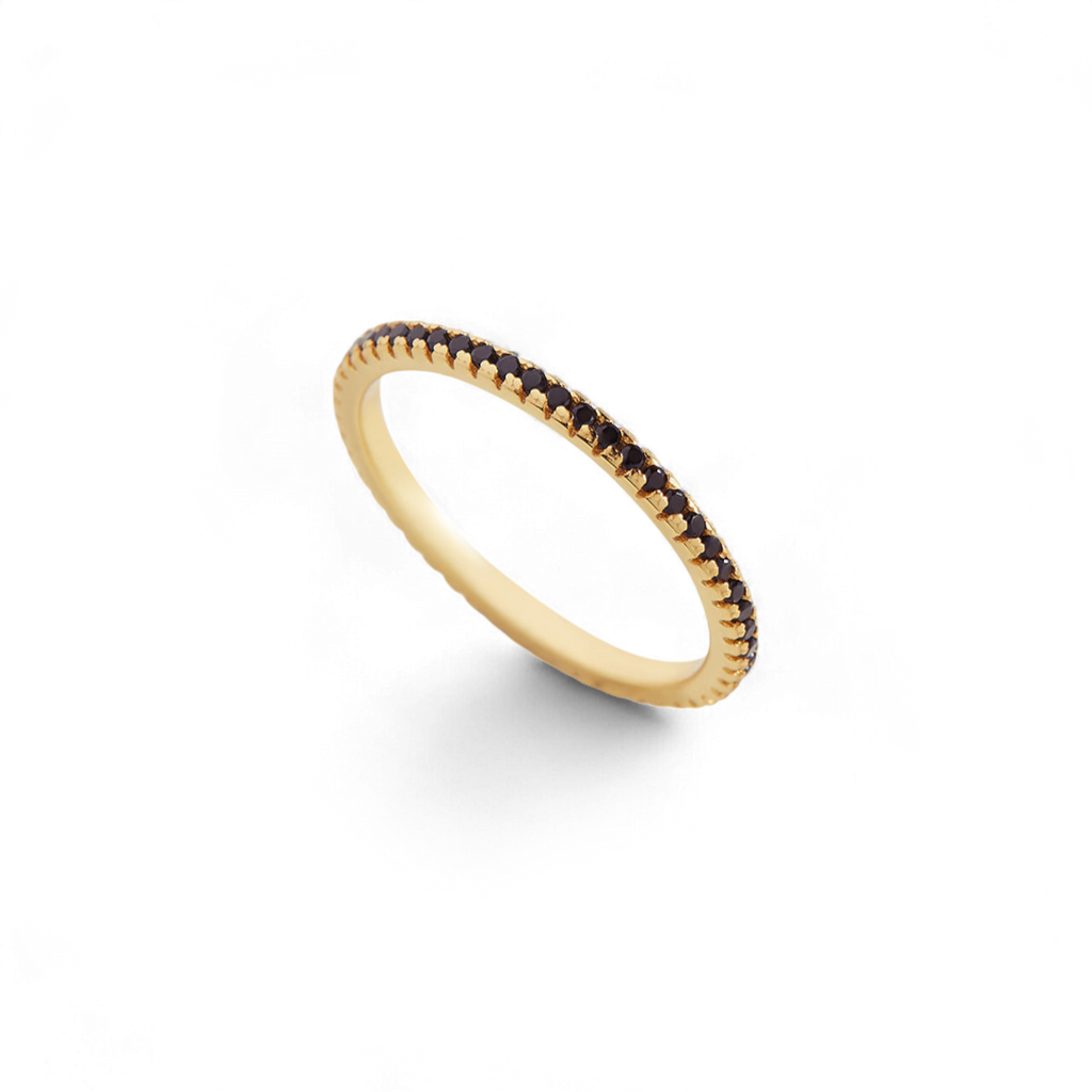 Black Diamond Eternity Stacking Ring
