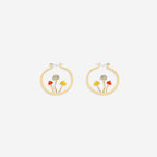 Boho Mushroom Hoop Earrings