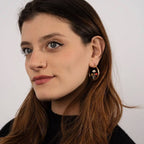 Boho Mushroom Hoop Earrings