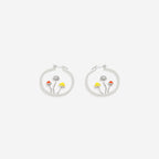 Boho Mushroom Hoop Earrings