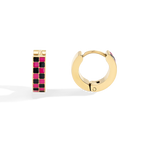 Checkered Hoop Earrings