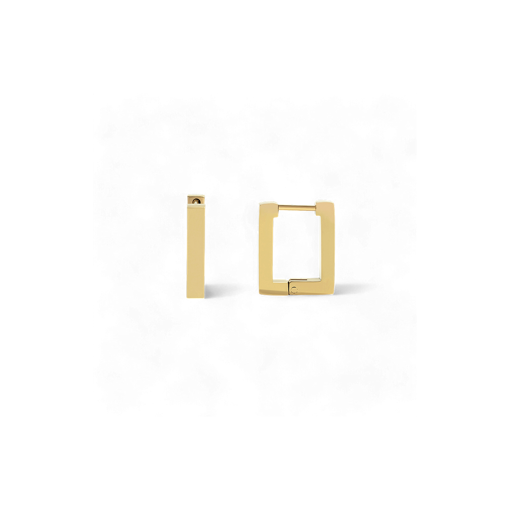 Chunky Square Huggie Earrings
