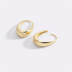 Chunky Teardrop Hoop Earrings