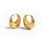 Chunky Round Dome Huggie Earrings