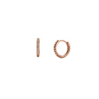 Pave Huggie Hoop Earrings
