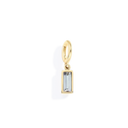 Dainty Baguette Birthstone Charm