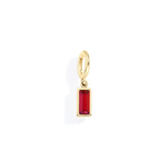 Dainty Baguette Birthstone Charm