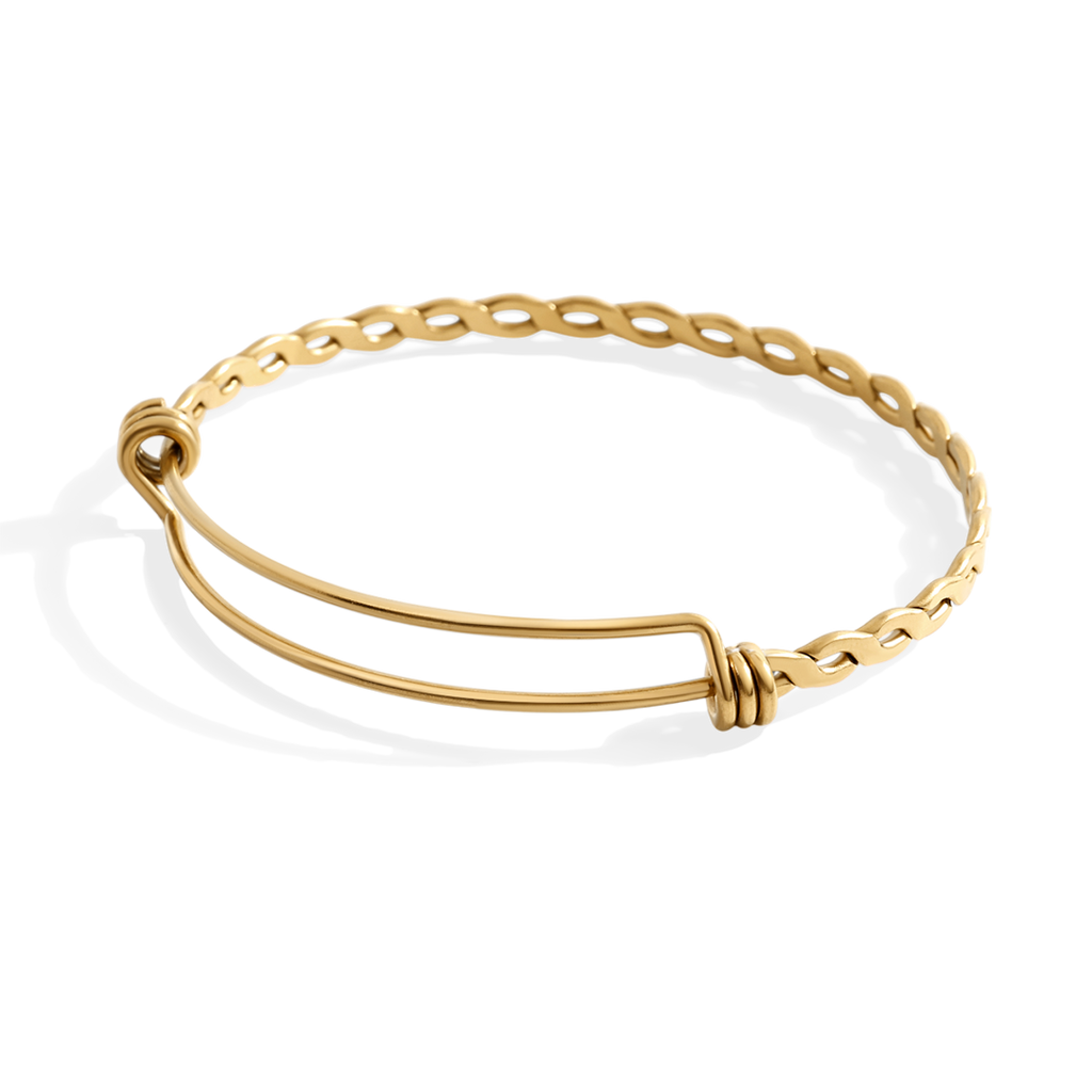 Dainty Adjustable Braided Bangle