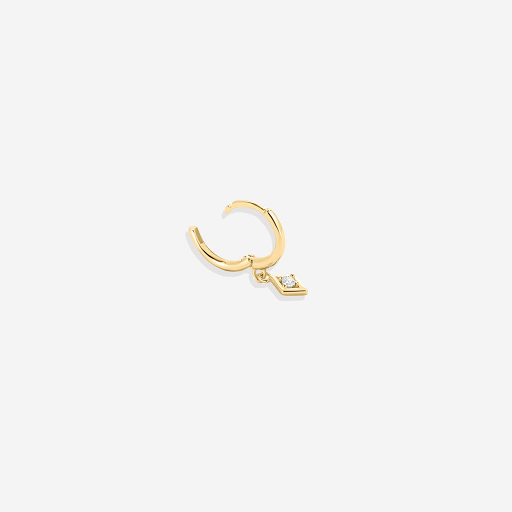 Dainty Diamond Charm Earrings