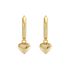 Dainty Heart Hoop Earrings