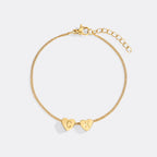 Dainty Initial Heart Bracelet
