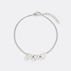 Dainty Initial Heart Bracelet