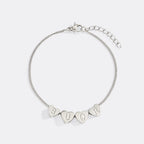 Dainty Initial Heart Bracelet