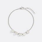 Dainty Initial Heart Bracelet