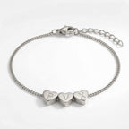 Dainty Initial Heart Bracelet