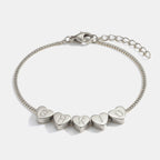 Dainty Initial Heart Bracelet