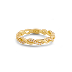 Dainty Pave Twist Stacking Ring