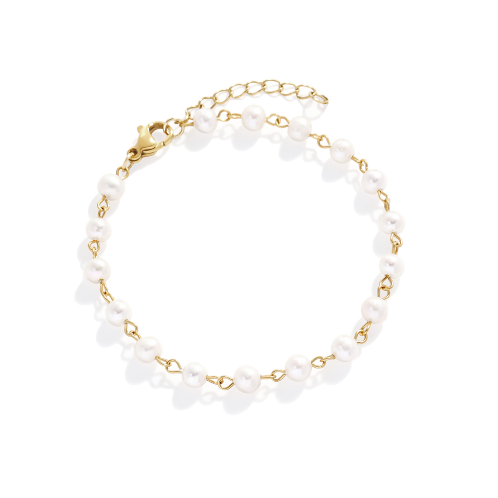 Dainty Pearl Station Bracelet