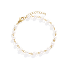 Dainty Pearl Station Bracelet