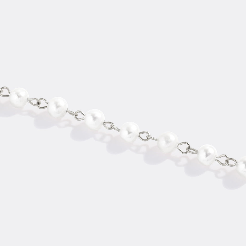 Dainty Pearl Station Bracelet