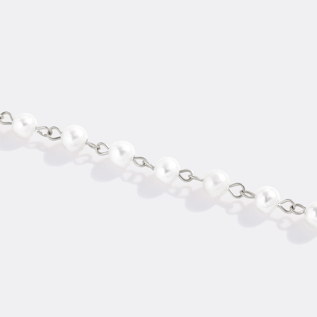 Dainty Pearl Station Bracelet